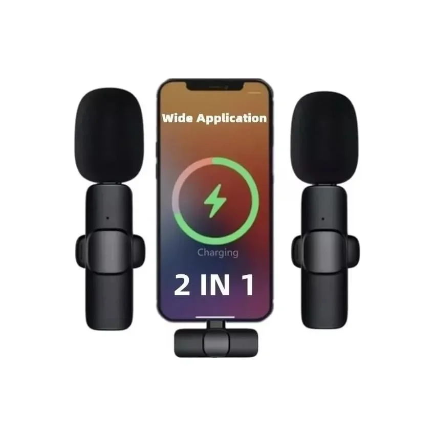 Imagem 3 de 4 do produto Microfone Lapela Usb-c Duplo S/fio - Preto - Un - Md9