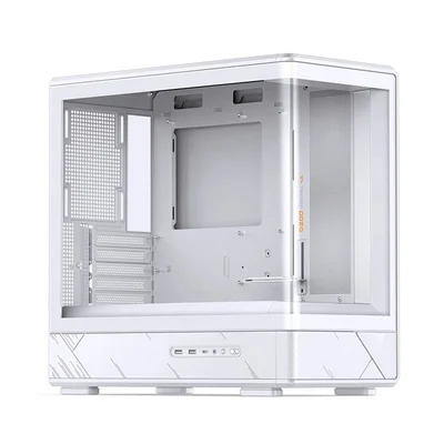 Gabinete Gamer Aquário Jonsbo D200 Branco Com Display Digital M-atx Usb-c