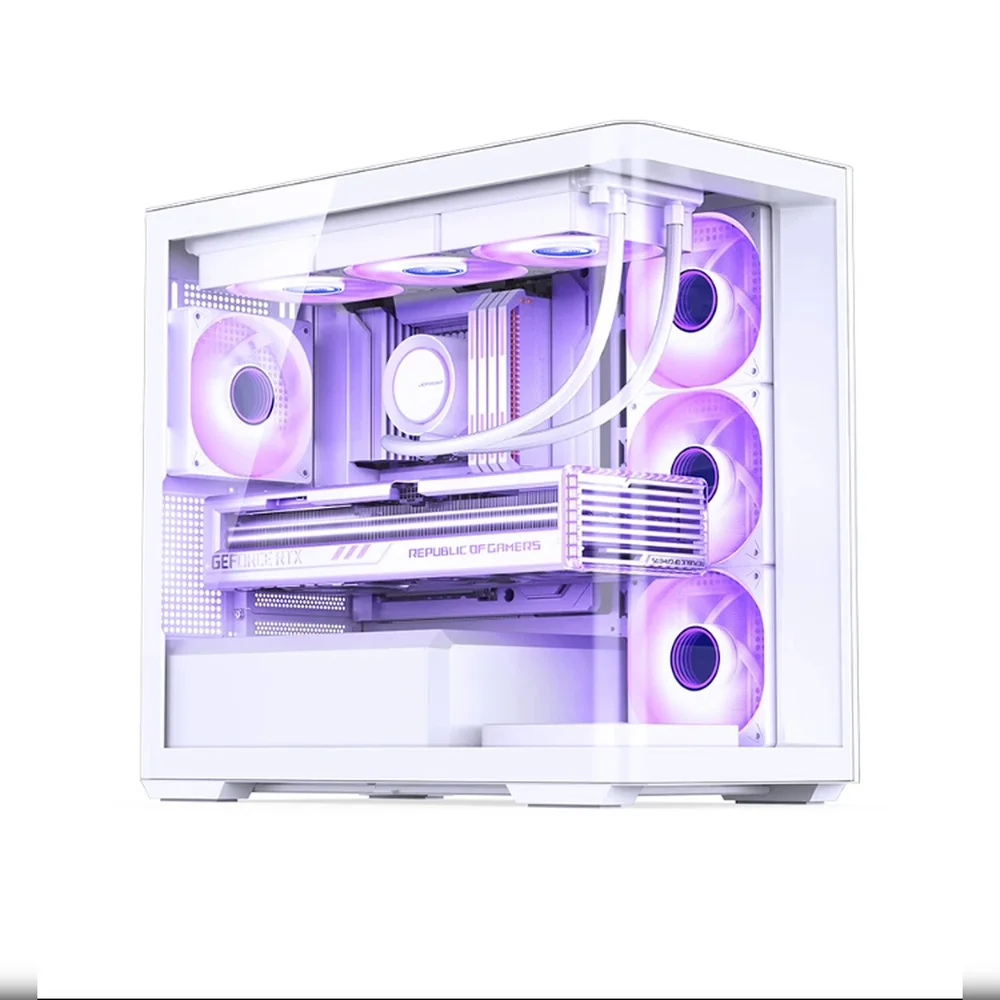 Imagem 5 de 5 do produto Gabinete Gamer Aquário Jonsbo D300 White M-atx Vidro Temperado Usb-c Branco