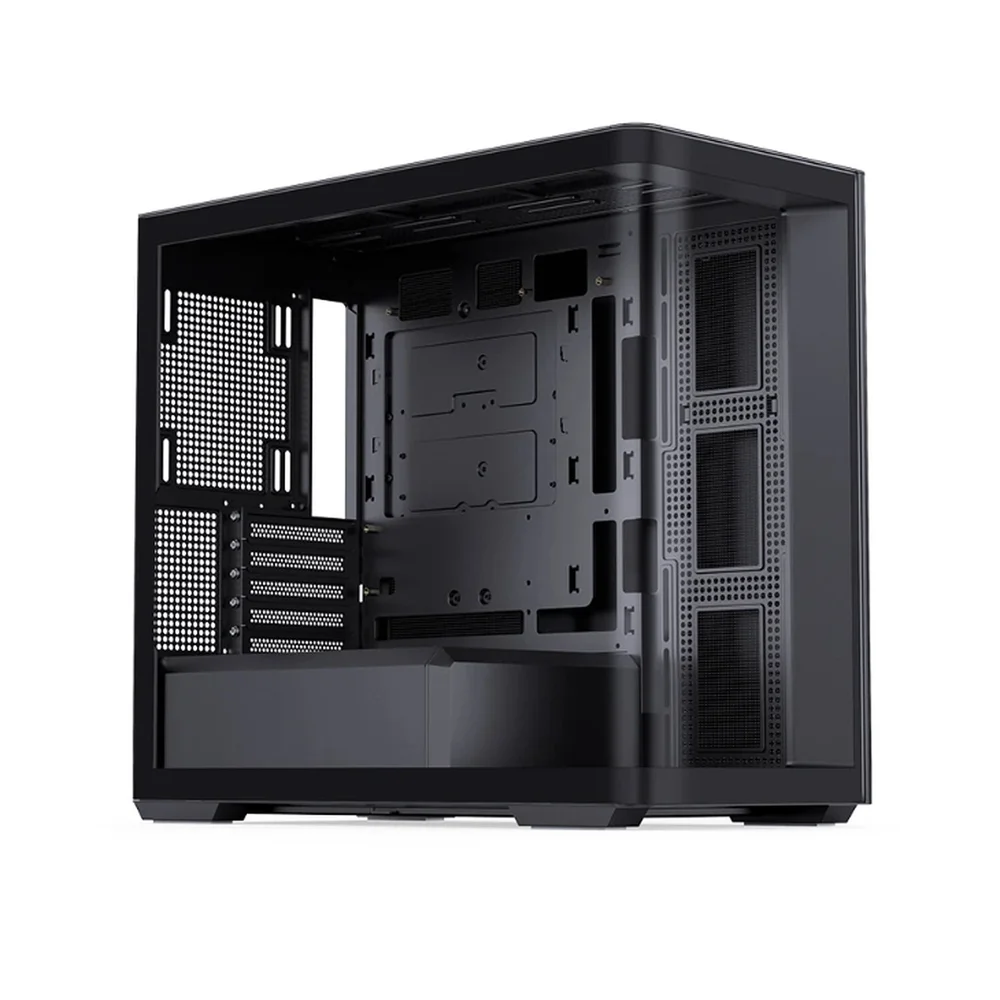 Gabinete Gamer Aquário Jonsbo D300 Black M-atx Vidro Temperado Usb-c Preto