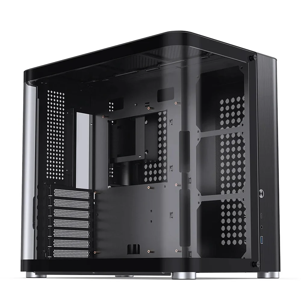 Gabinete Premium Jonsbo Tk-2 Black Atx Panorâmico Vidro Temperado Usb-c Preto