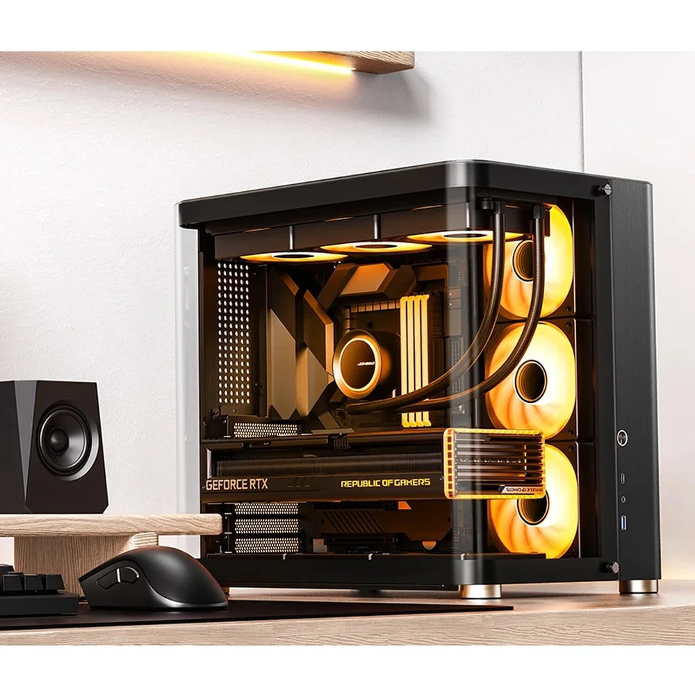 Imagem 5 de 5 do produto Gabinete Premium Jonsbo Tk-2 Black Atx Panorâmico Vidro Temperado Usb-c Preto