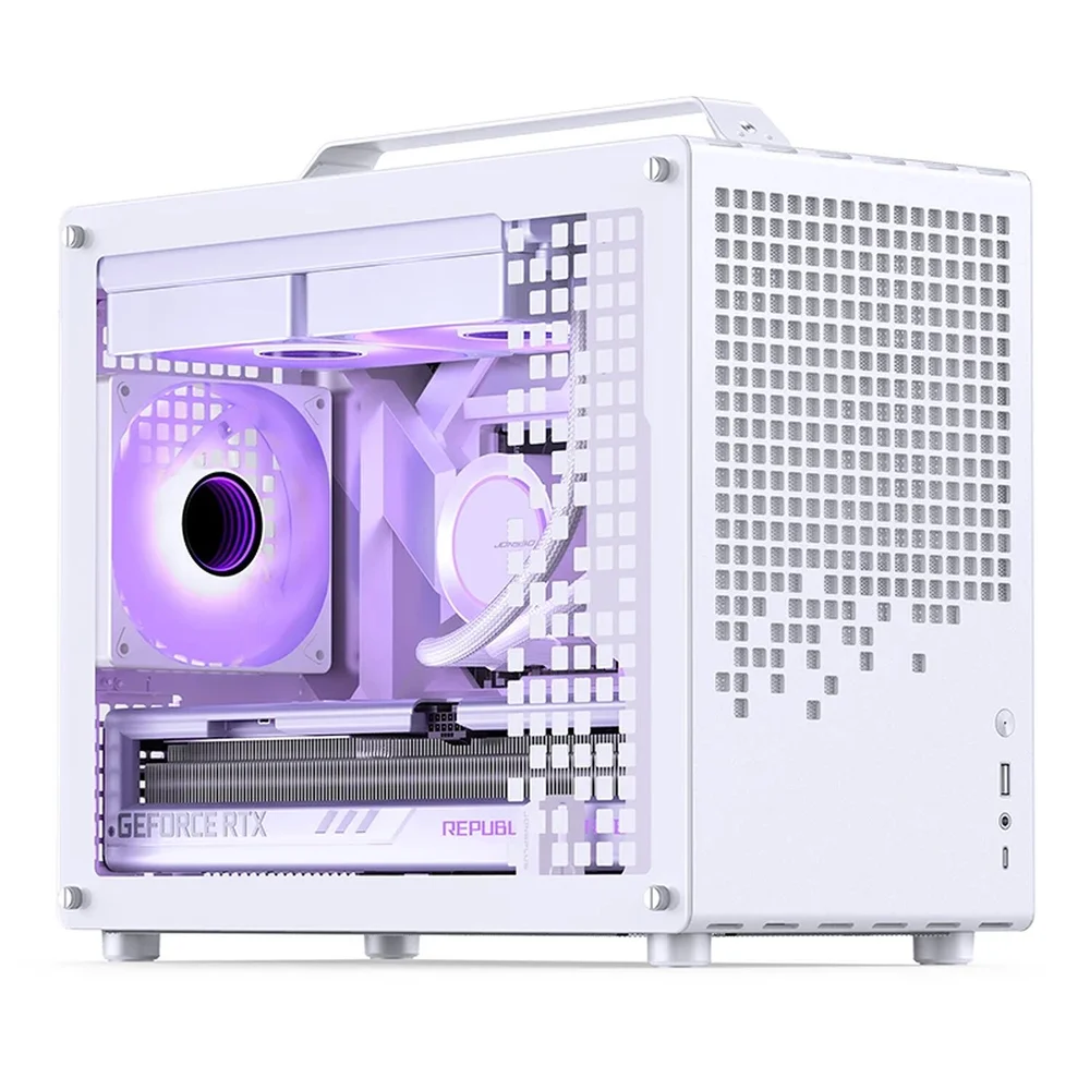 Imagem 4 de 5 do produto Gabinete Premium Jonsbo Z20 White M-atx Branco Com Alça Usb-c