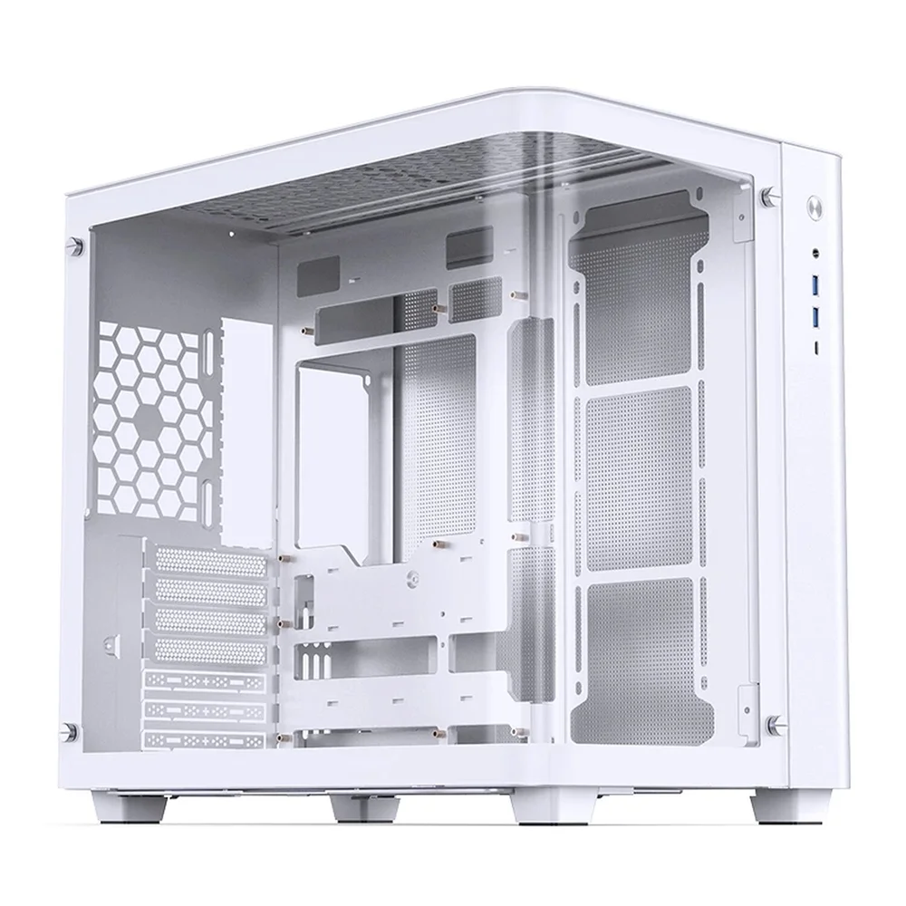 Gabinete Gamer Premium Jonsbo Tk-3 White Aquário Vidro Curvo Atx Usb-c Branco