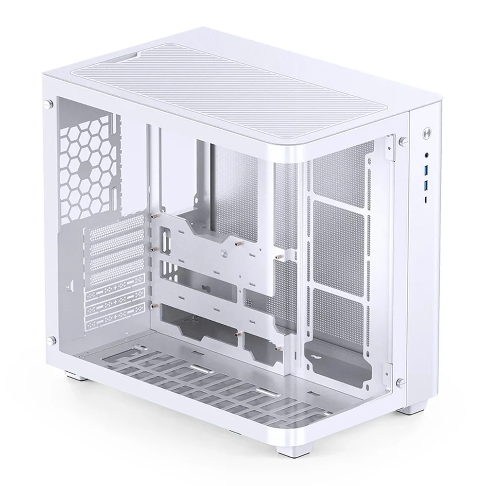 Imagem 2 de 5 do produto Gabinete Gamer Premium Jonsbo Tk-3 White Aquário Vidro Curvo Atx Usb-c Branco