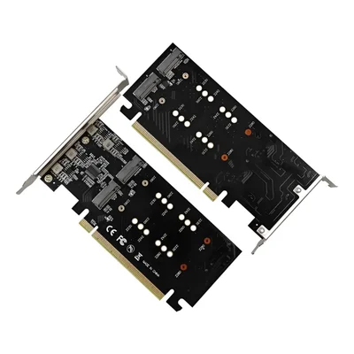 Placa PCi-express 5.0 16x Para 4 Hds Nvme M.2 SSD PCiex 16x