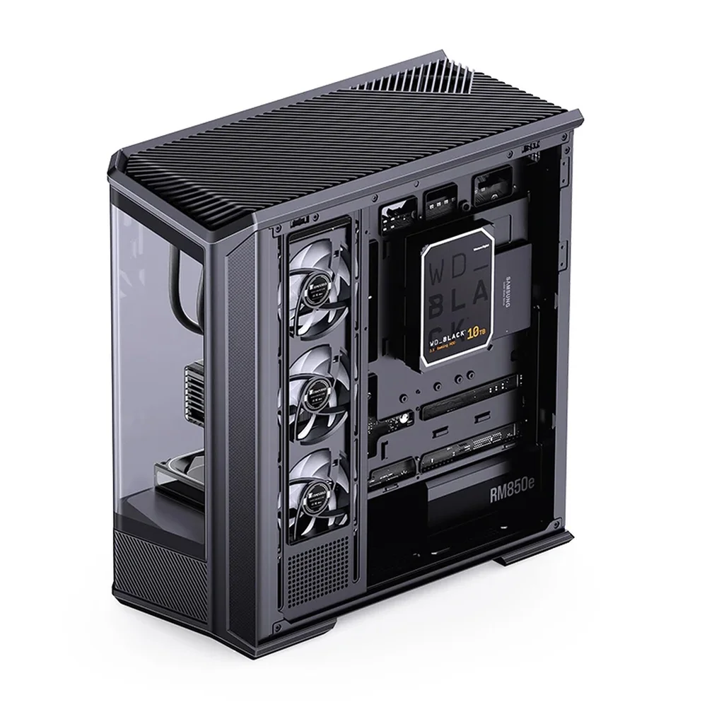 Imagem 4 de 5 do produto Gabinete Gamer Aquario Premium - Jonsbo D400 Black - Preto