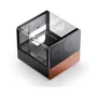 Gabinete Jonsbo V12 Black M-atx Preto Vidro Panorâmico 270° Madeira Nogueira