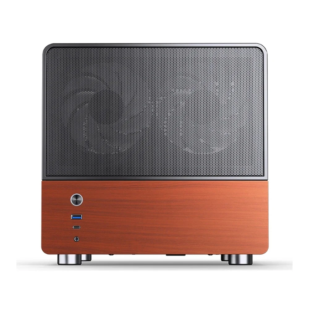 Gabinete Jonsbo V12 Black M-atx Preto Vidro Panorâmico 270° Madeira Nogueira Gabinete Jonsbo V12 Black M-atx Preto Vidro Panorâmico 270° Madeira Nogueira