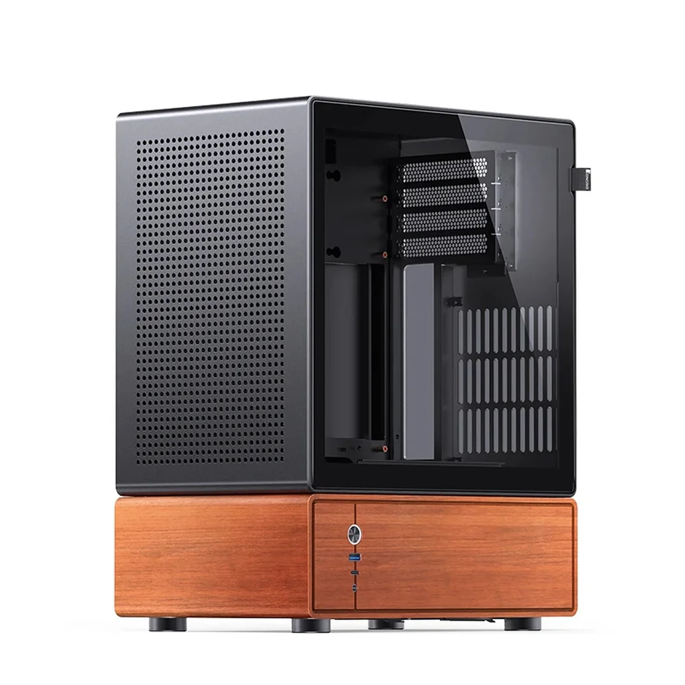 Imagem 4 de 5 do produto Gabinete Premium Com Madeira Jonsbo T7 Black M-atx Preto