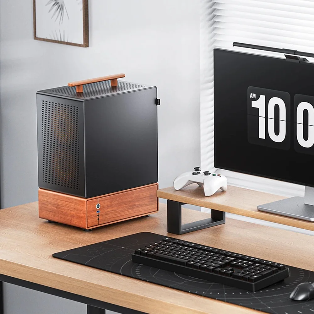Imagem 5 de 5 do produto Gabinete Premium Com Madeira Jonsbo T7 Black M-atx Preto