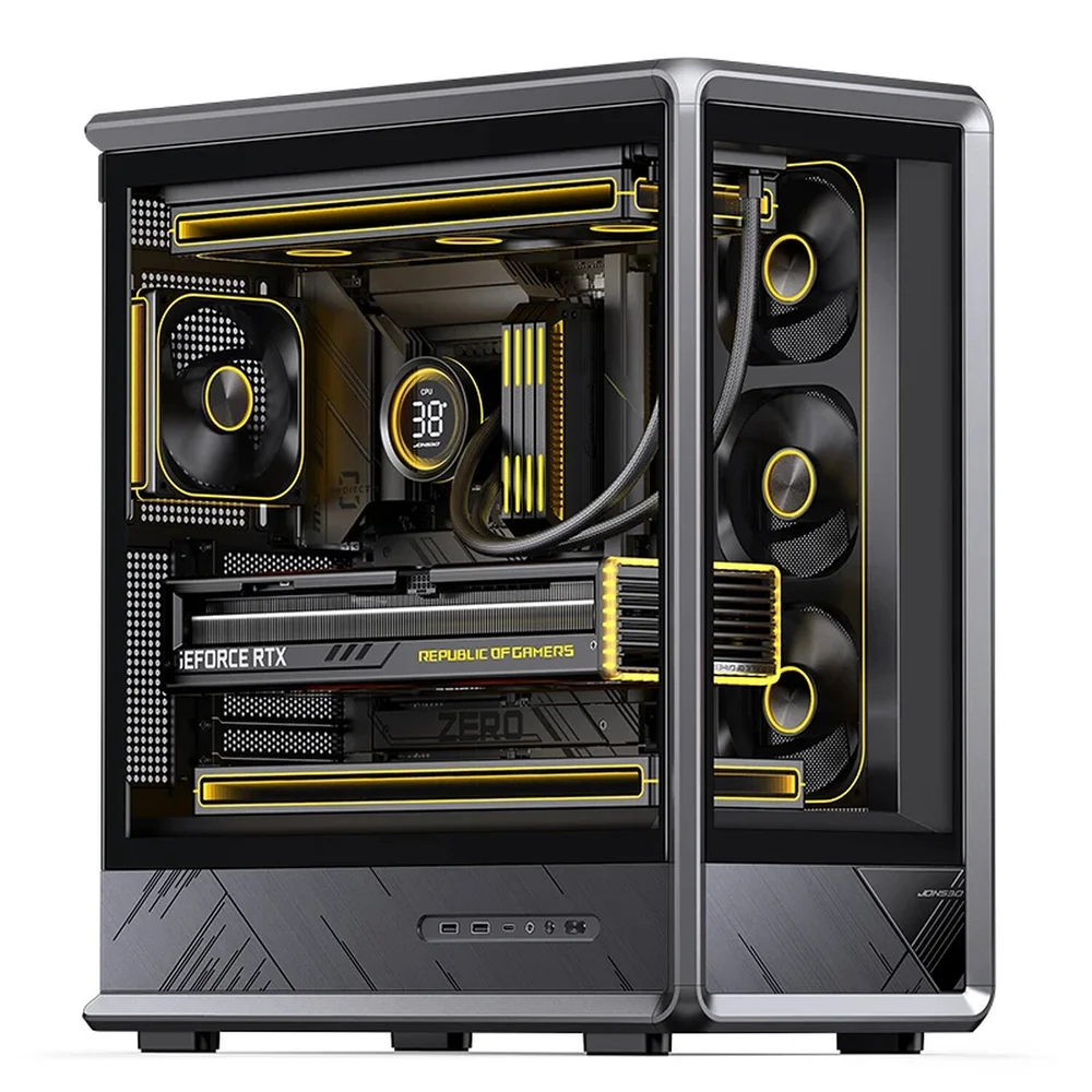 Imagem 2 de 5 do produto Gabinete Gamer Jonsbo D401 Black Atx Back-connect Preto