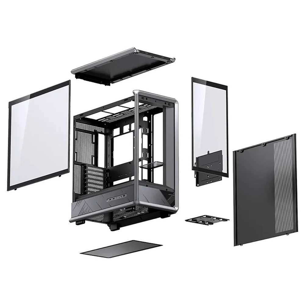Imagem 3 de 5 do produto Gabinete Gamer Jonsbo D401 Black Atx Back-connect Preto