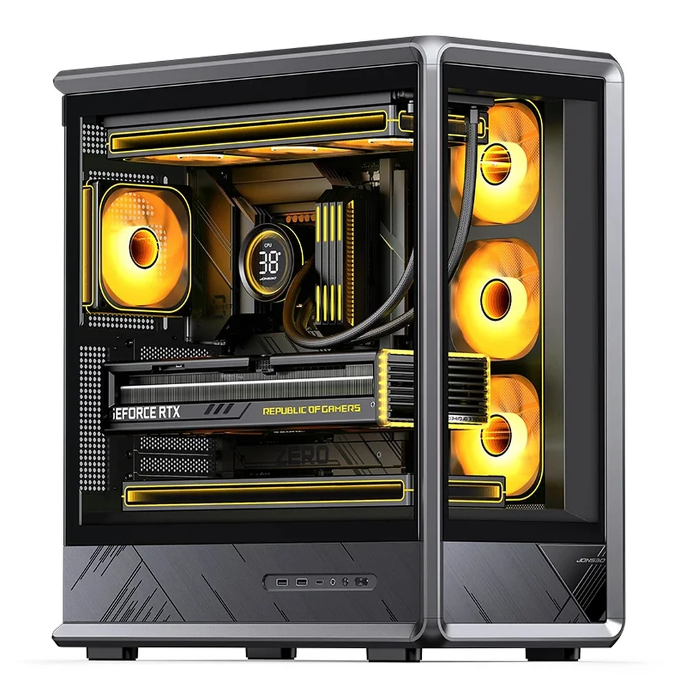 Imagem 5 de 5 do produto Gabinete Gamer Jonsbo D401 Black Atx Back-connect Preto