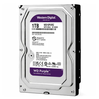 Hd Interno Wd Purple 1TB Sata Iii 3,5" 5400rpm Wd10purz  Dvr
