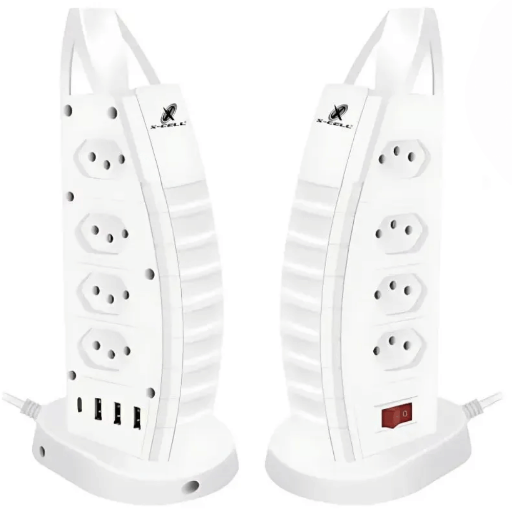 Filtro De Linha Torre Extensão 8 Tomadas Usb/tipo-c 2m X-cell