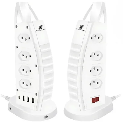 Filtro De Linha Torre Extensão 8 Tomadas Usb/tipo-c 2m X-cell