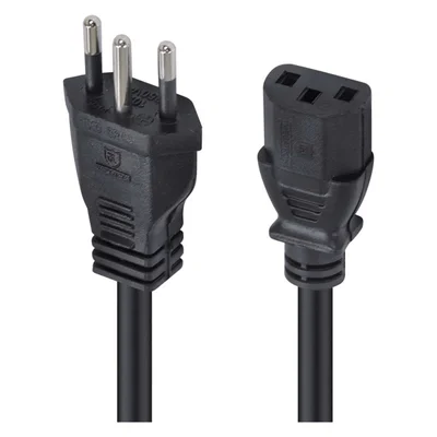 Cabo De Força PC Monitor Tripolar Padrão Novo 1,20 Metros