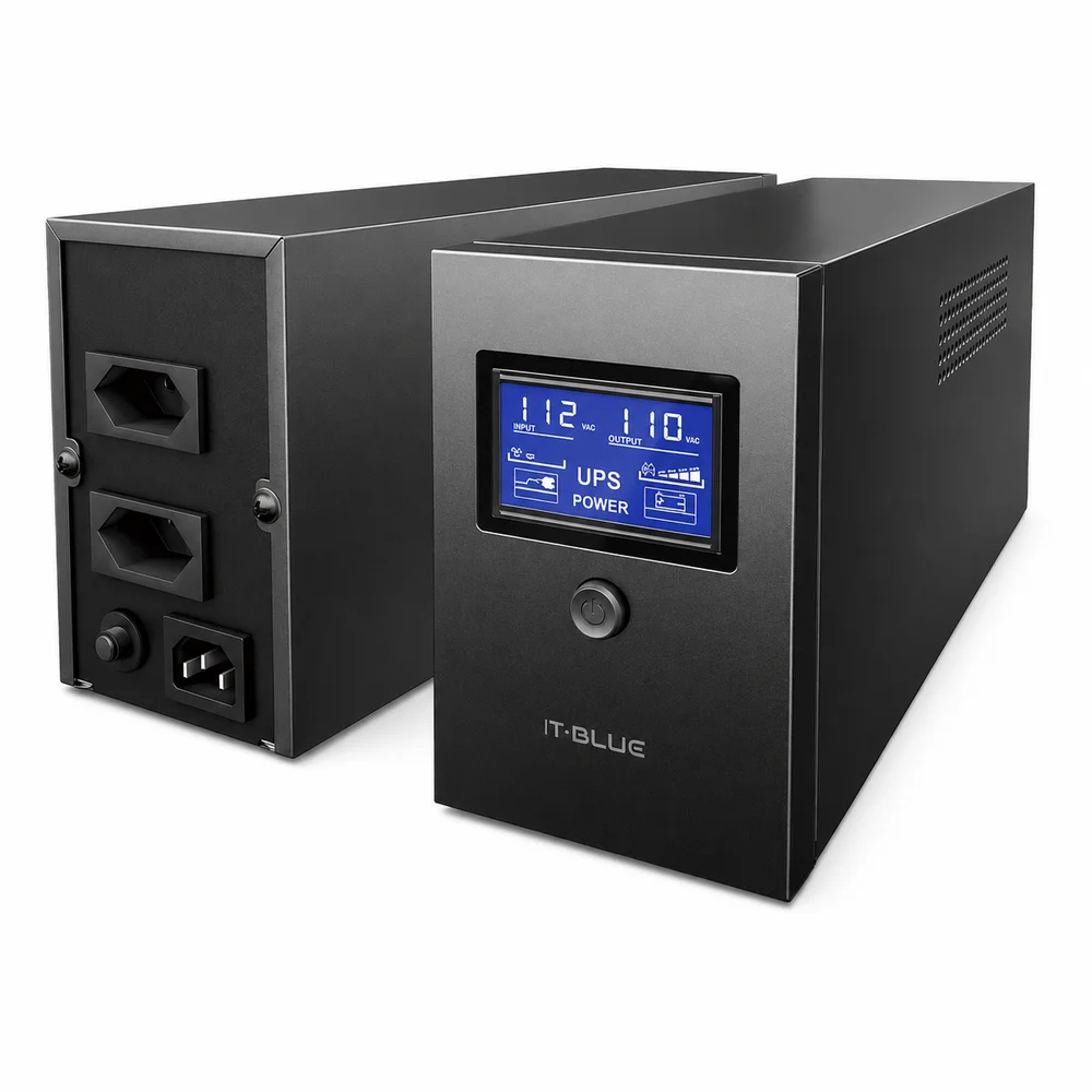 Imagem 1 de 3 do produto Nobreak 650va 360w Lcd Ups Estabilizador Bateria Para Computador Roteador Impressora 110v Max-0401