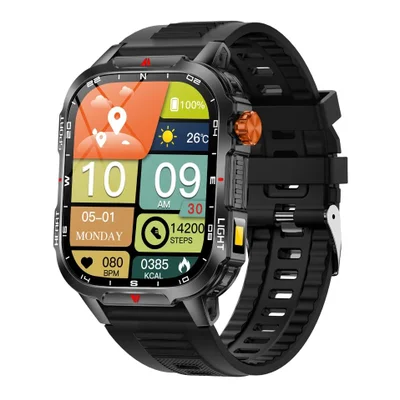 Relógio Inteligente Assistente De Voz 2.01 "tela Hd Bluetooth Chamadas - Preto