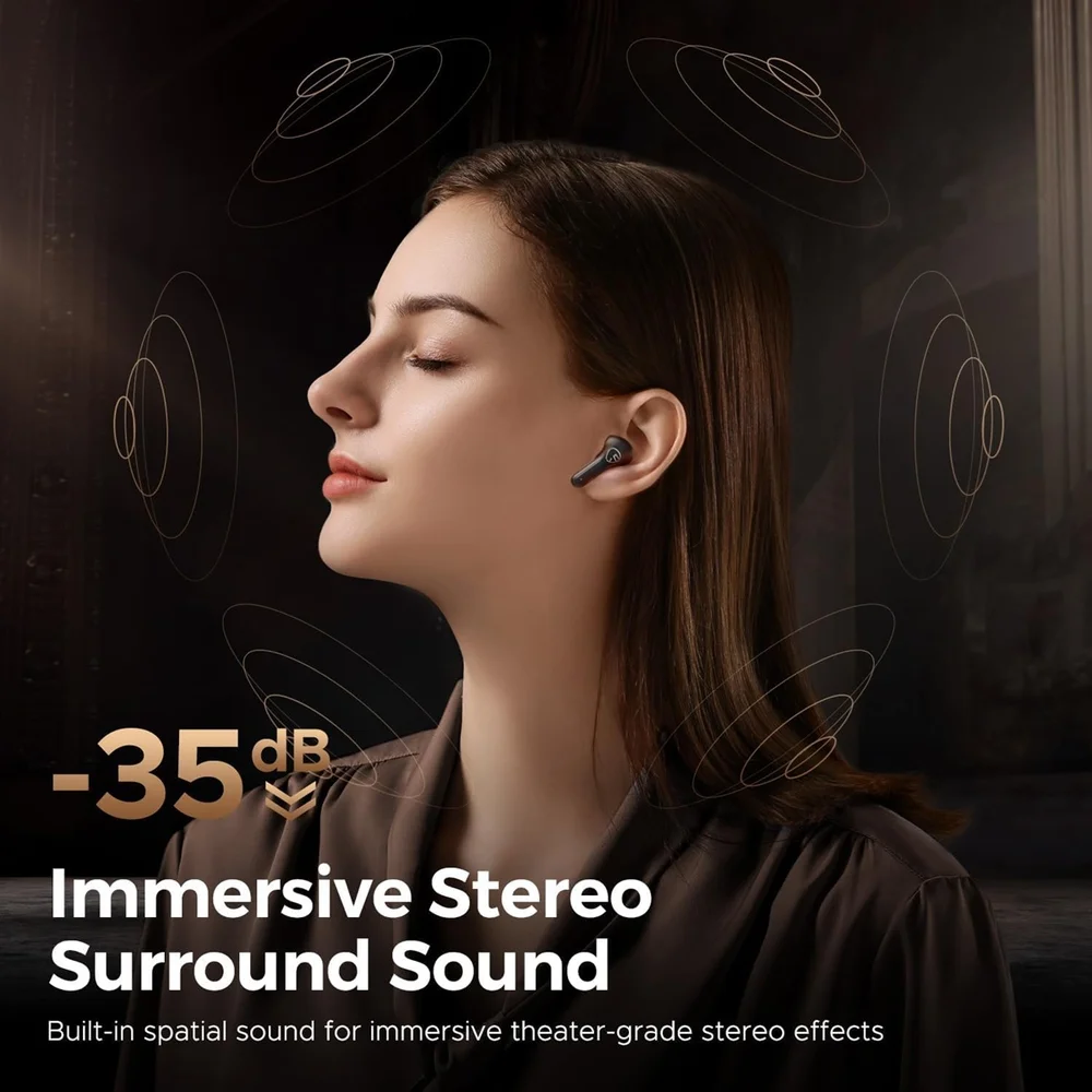 Imagem 3 de 5 do produto Fone De Ouvido Soundpeats T3 Pro Bluetooth 5.4 Cancelamento De Ruído Em Chamadas 28h, Branca