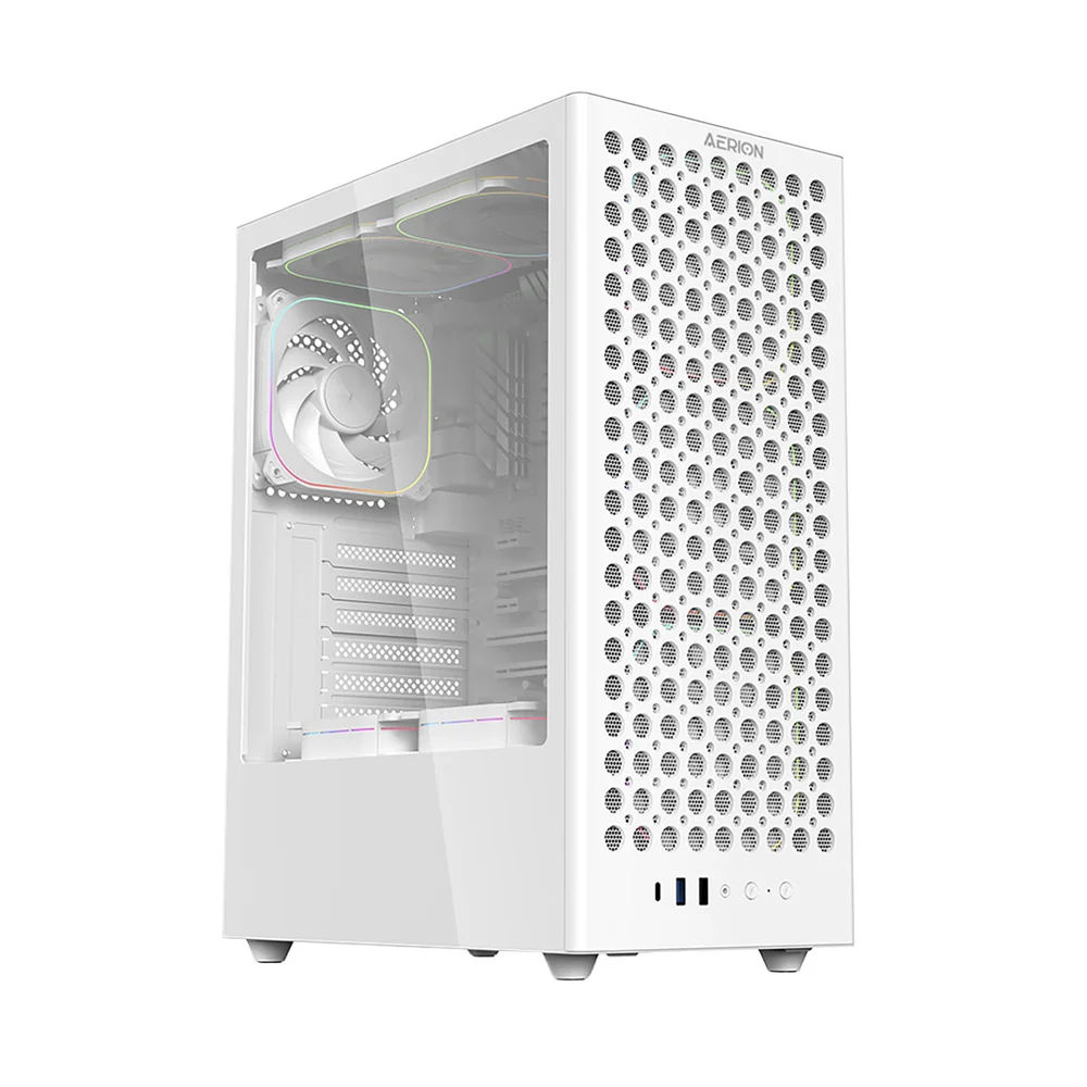 Gabinete Gamer Mid Tower Sem Fan Sem Fonte Gab110 Arch Iii Branco Aerion