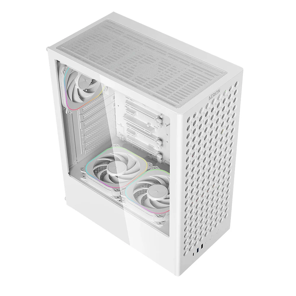 Imagem 2 de 5 do produto Gabinete Gamer Mid Tower Sem Fan Sem Fonte Gab110 Arch Iii Branco Aerion