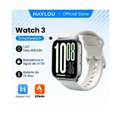 Smartwatch Haylou Watch 3 Hcs02, Conexão Strava, AmoLED 1,85, Notificações Mensagens, 1atm, Preto — foto 5