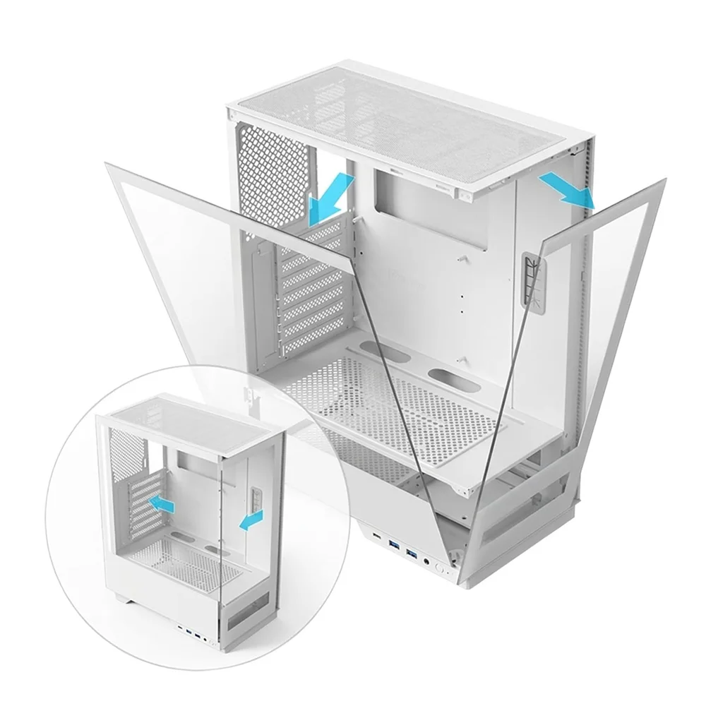 Imagem 3 de 5 do produto Gabinete Gamer Mid Tower Sem Fan Sem Fonte Gab120 Arch I Branco Aerion
