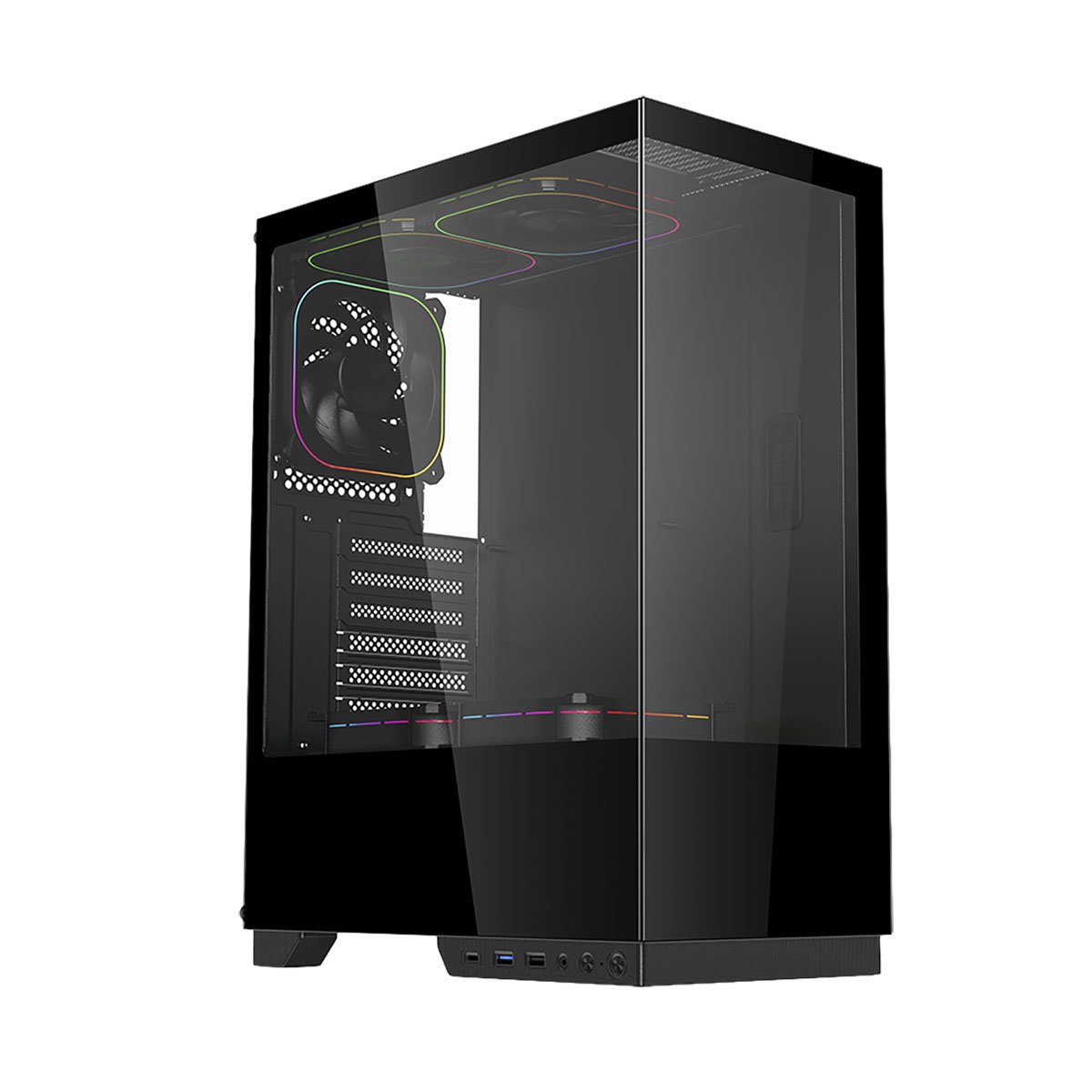 Gabinete Gamer Mid Tower Sem Fan Sem Fonte Gab120 Arch I Preto Aerion