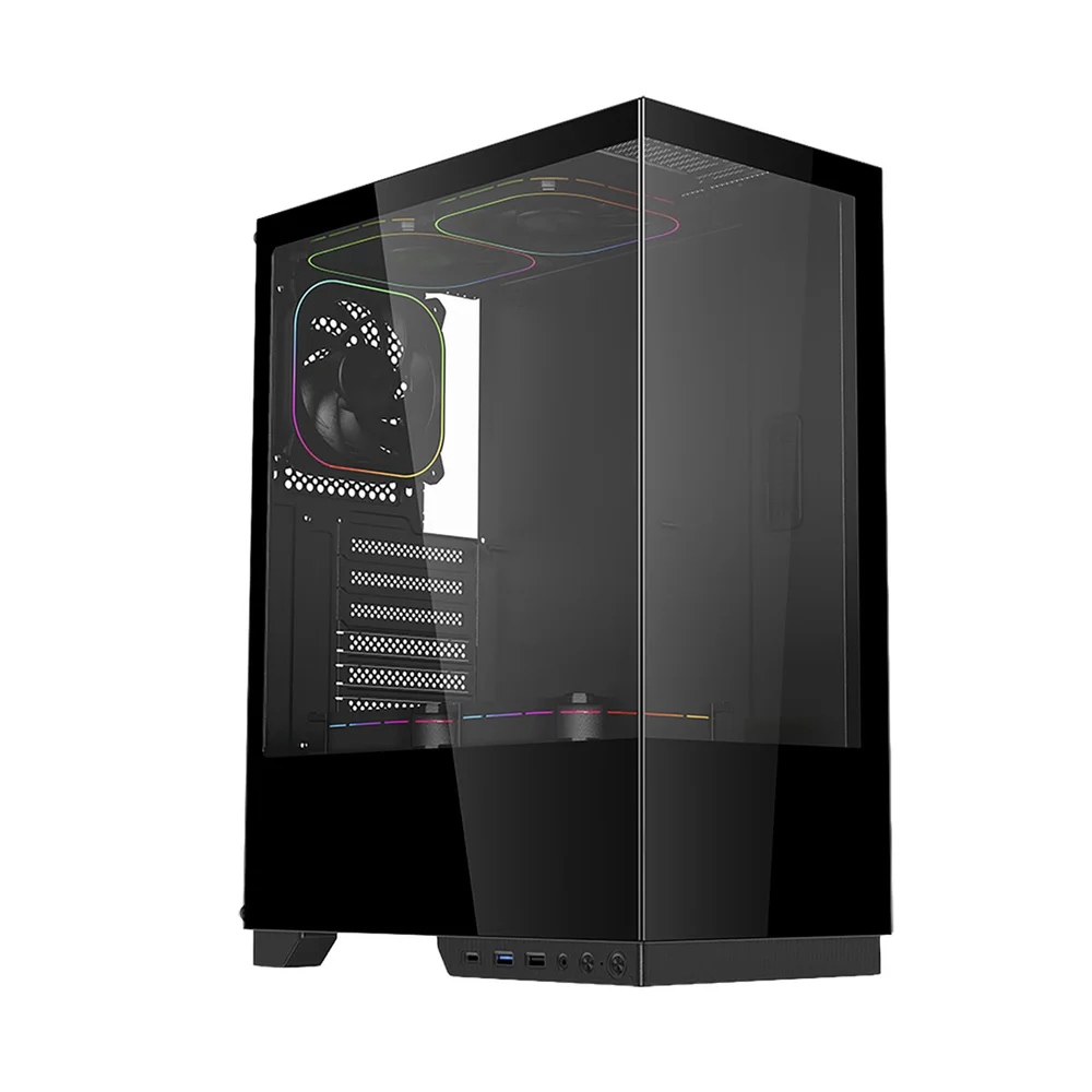 Gabinete Gamer Mid Tower Sem Fan Sem Fonte Gab120 Arch I Preto Aerion