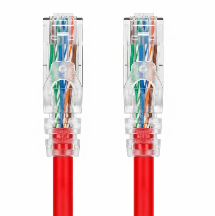 Imagem 2 de 4 do produto Cabo De Rede Efacini Vermelho Cat6 Ef-Connect 100% Cobre, Anatel 10 Metros