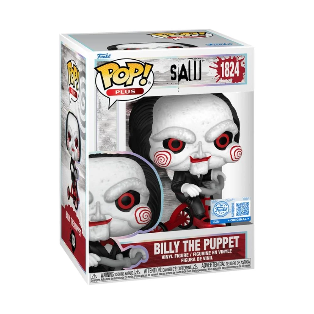 Imagem 2 de 3 do produto Boneco Funko Pop! Plus Jogos Mortais - Billy No Triciclo