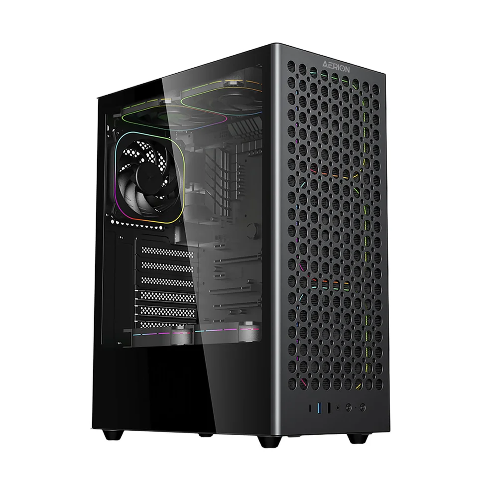 Gabinete Gamer Mid Tower Sem Fan Sem Fonte Gab110 Arch Iii Preto Aerion