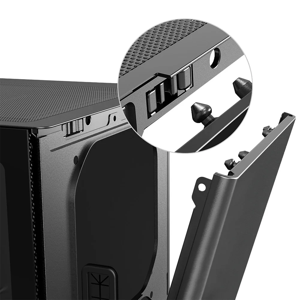 Imagem 2 de 5 do produto Gabinete Gamer Mid Tower Sem Fan Sem Fonte Gab110 Arch Iii Preto Aerion