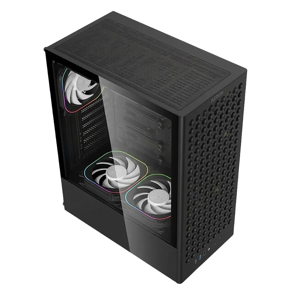 Imagem 5 de 5 do produto Gabinete Gamer Mid Tower Sem Fan Sem Fonte Gab110 Arch Iii Preto Aerion