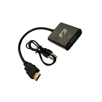 Cabo Adaptador Conversor HDMI Para Vga Fêmea + Áudio