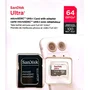 Cartão De Memória Sandisk MicroSD, 64GB, 100MB/s, Ultra Classe 10 Uhs-I  SDSDQUNR-064G-GN3MA
