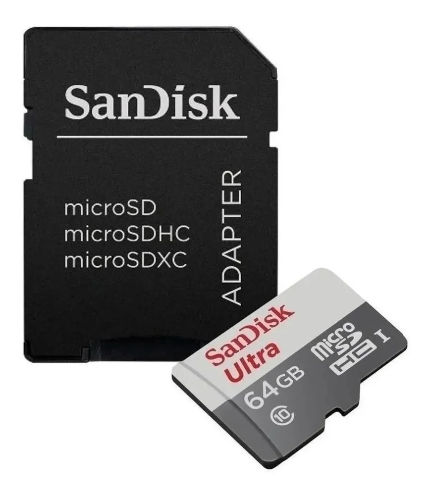 Cartão De Memória Sandisk MicroSD, 64GB, 100MB/s, Ultra Classe 10 Uhs-I SDSDQUNR-064G-GN3MA Cartão De Memória Sandisk MicroSD, 64GB, 100MB/s, Ultra Classe 10 Uhs-I SDSDQUNR-064G-GN3MA