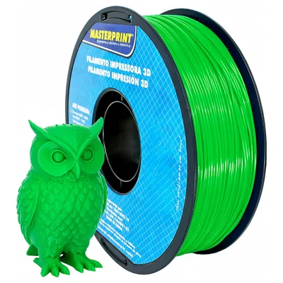 Filamento Abs Premium Masterprint 1kg Alta Resistência Durabilidade E Acabamento Para Impressões 3d Verde