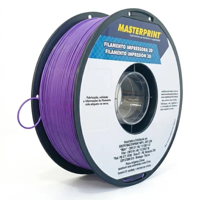 Filamento Abs Premium Masterprint 1kg Alta Resistência Durabilidade E Acabamento Para Impressões 3d Roxo