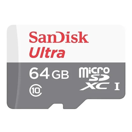 Cartão De Memória Sandisk MicroSD, 64GB, 100MB/s, Ultra Classe 10 Uhs-I