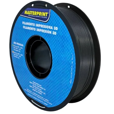 Filamento Abs Preto 1.75mm 1kg Alta Resistência Para Impressão 3d Profissional