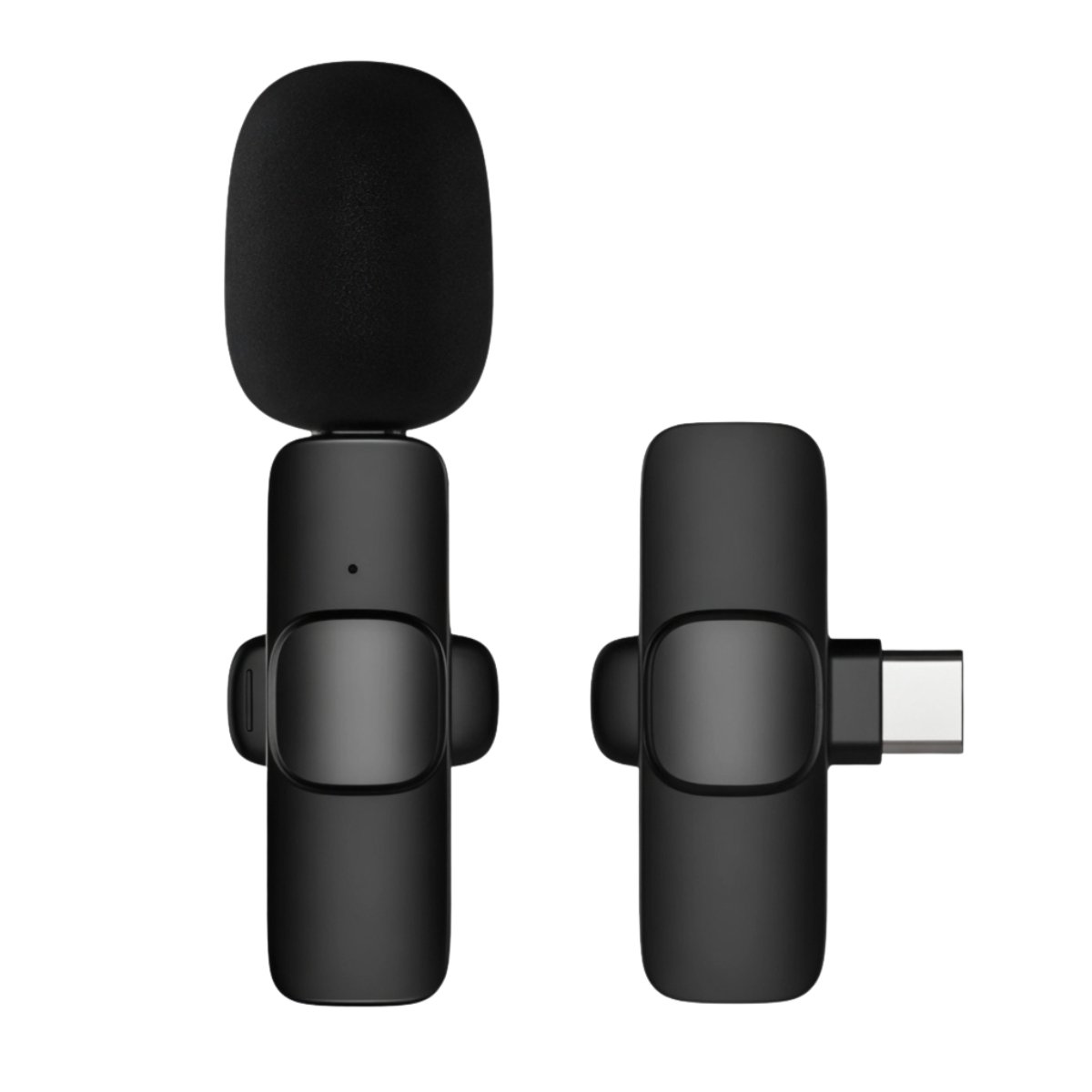 Microfone Lapela Sem Fio Usb-c Com Espuma Antivento