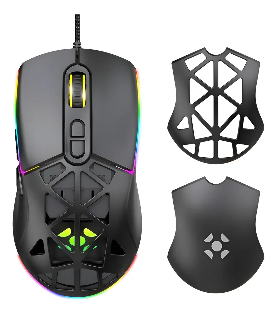 Imagem 2 de 4 do produto Mouse Gamer Fortrek Striker Com Fio E RGB, Preto