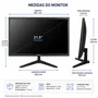 Monitor LED Enterprise, 21.5" Full HD, 75hz, HDMI, VGA, Preto