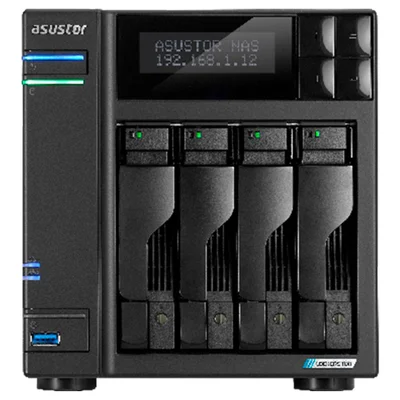 Storage Nas Asustor Torre S/hd 4 Baias Intel Celeron N5105 2 Portas Lan 2.5gb - As6704t-us