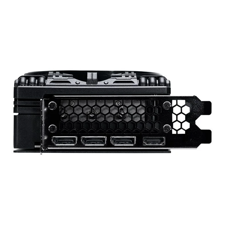 Imagem 3 de 5 do produto Placa De Vídeo Geforce Ddr7 16gb/256 Bits RTX 5080 Palit Gaming, 3 Fans, Dp, HDMI, Ne75080019t2-gb2031y, Preta