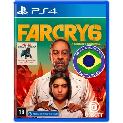 Far Cry 6 Ps4 Mídia Física   Dublado Em Português + Dlc Playstation 4