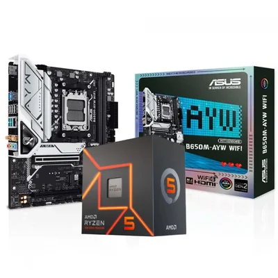 Kit Upgrade Amd Ryzen  5 8500g Placa Mãe Asus B650m-ayw Wifi Chipset B650